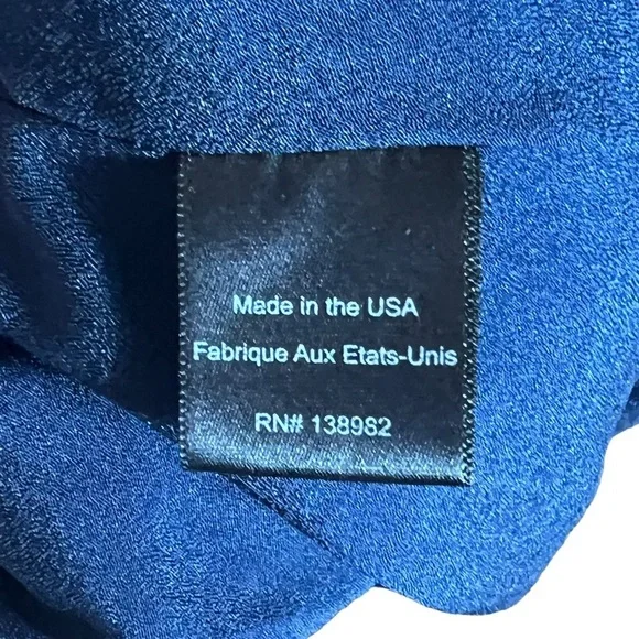 DRESS the POPULATION Bridal Jackie Off the Shoulder Trumpet Gown Navy, Small - Picture 8 of 8